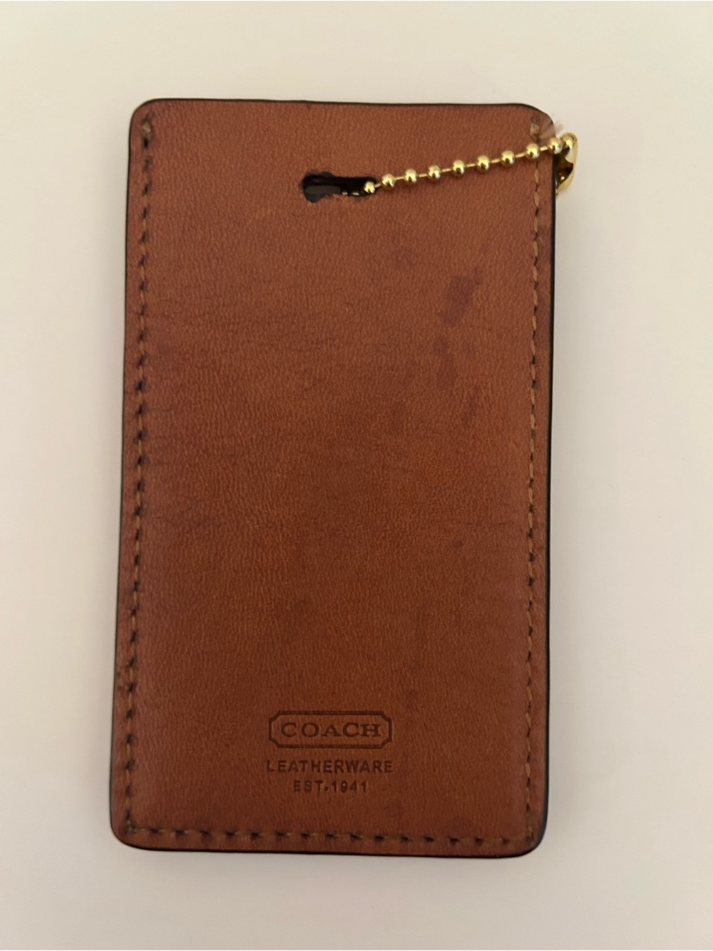 Vintage Y2K Coach Leather Luggage Tag
